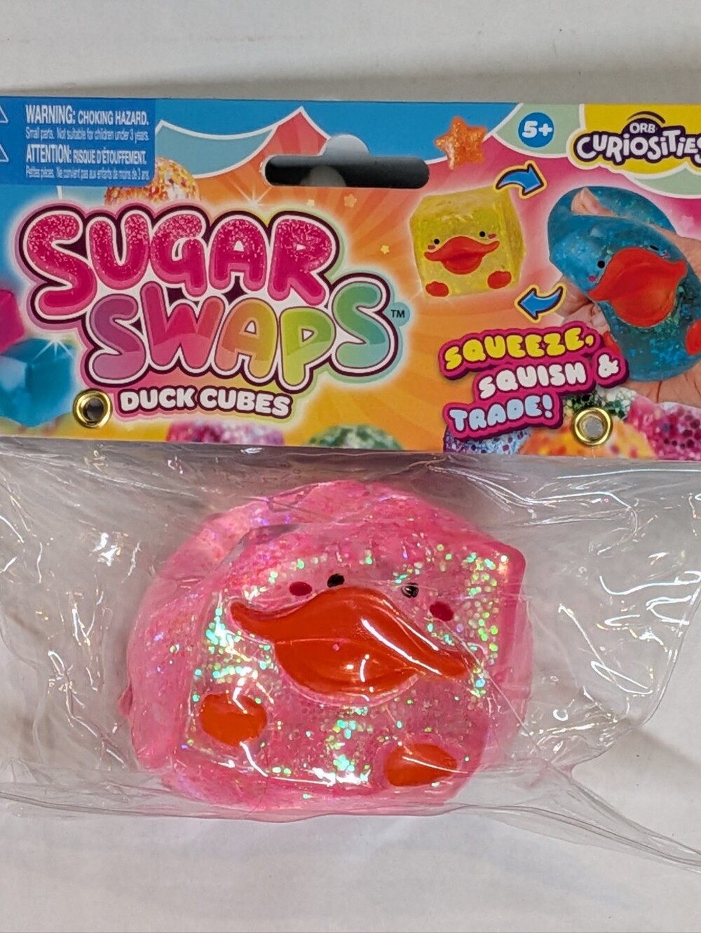 Sugar Swaps Pink Duck Cube Squishy